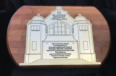 Memorial Plaque and Church Work.